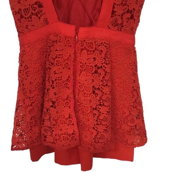 ASOS red romper, backless, size 2, UK 6. - Picture 4 of 7